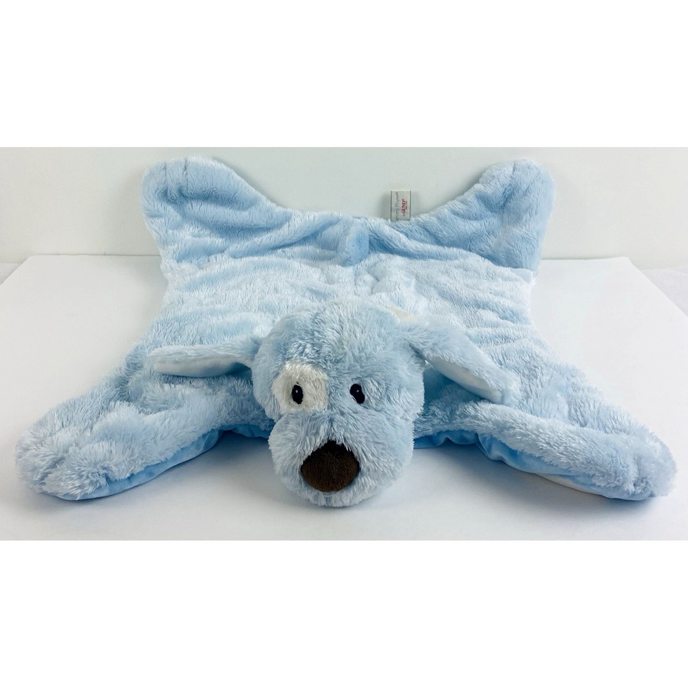 Gund Nursery Rhyme Blue Puppy Dog Lovey 20" Plush Baby Toy Satin Blanket